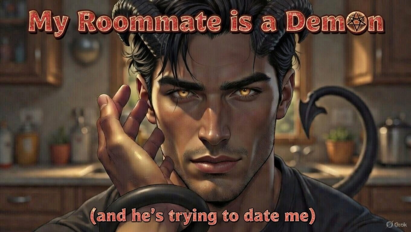 Cover art for My Roommate Is a Demon (and he's trying to date me) 🎠, a my roommate is a scenario on AI Dungeon