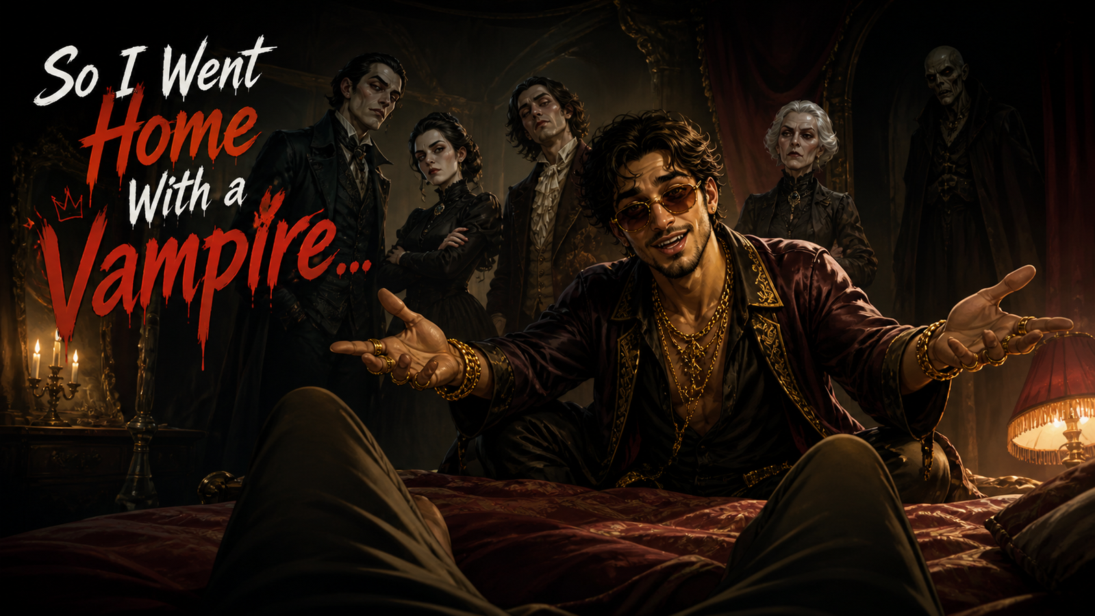 Cover art for So I Went Home With a Vampire… 🎭, a vampire scenario on AI Dungeon