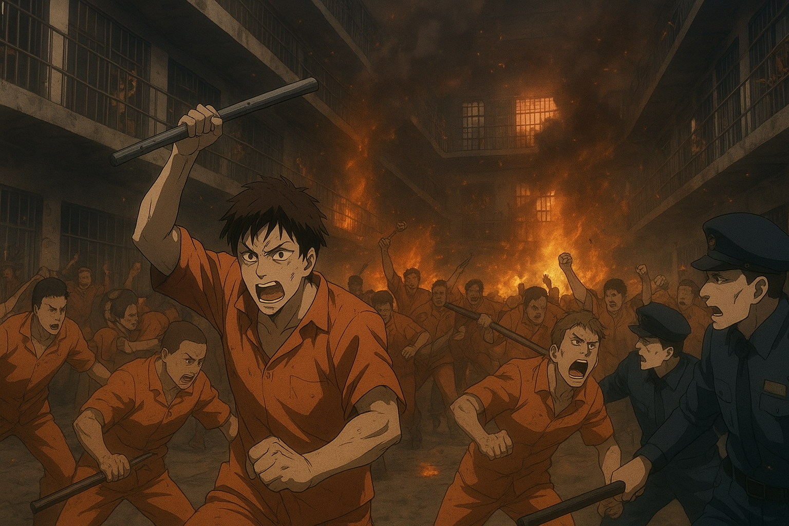 Cover art for Prison Riot, a jail scenario on AI Dungeon