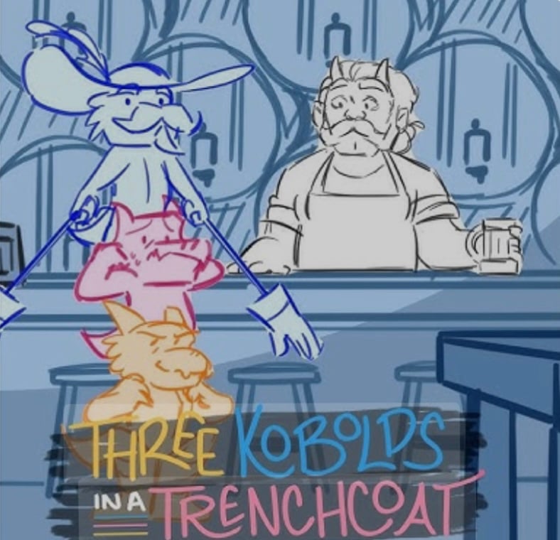 Cover art for Three Kobolds In A Trench Coat! 🧥, a three kobolds scenario on AI Dungeon