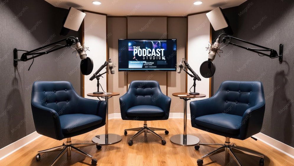 Cover art for You're a podcaster., a podcast scenario on AI Dungeon