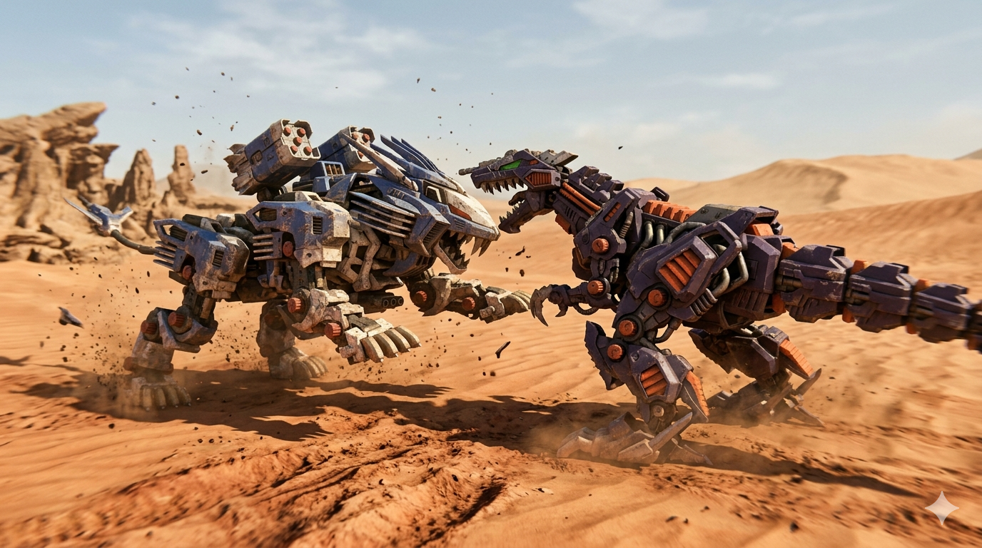 Cover art for Zoids:The Heart of Battle, a mech world on Voyage
