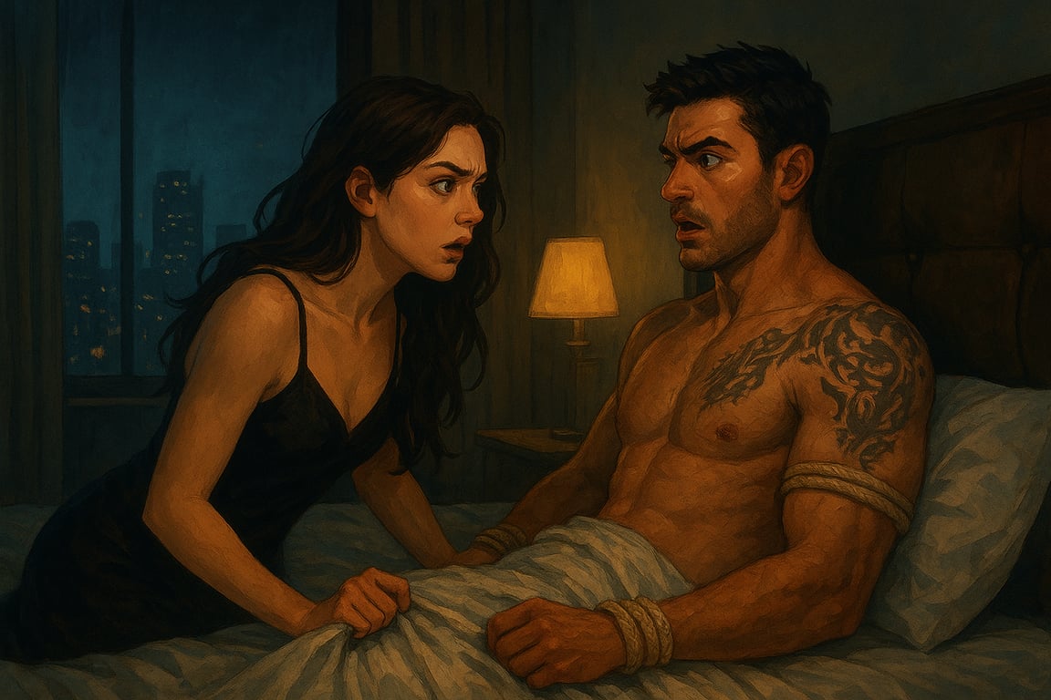 Cover art for Morning After the Storm, a dark romance scenario on AI Dungeon