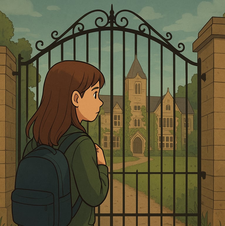 Cover art for The first bell, a high school scenario on AI Dungeon
