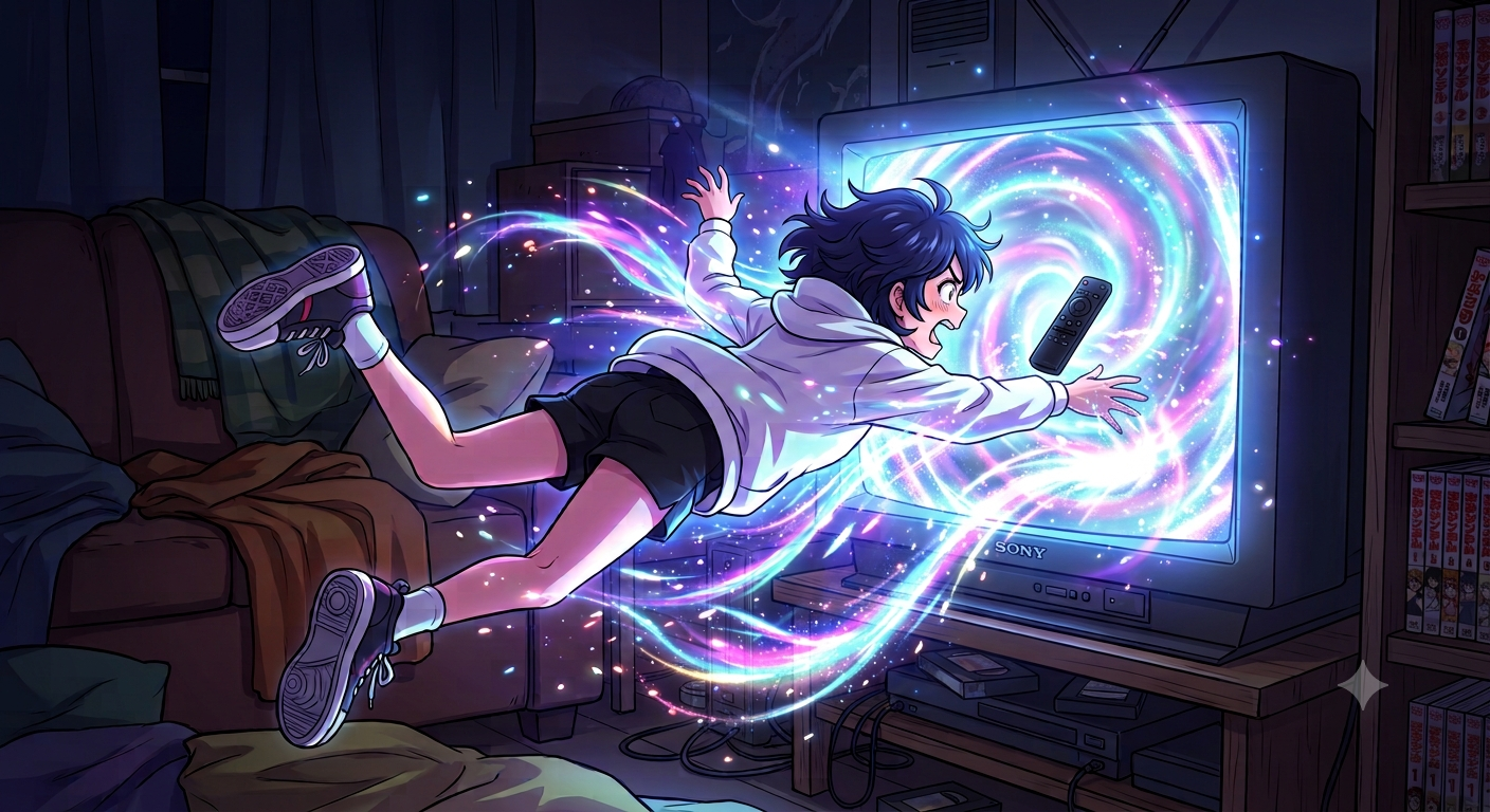 Cover art for Channel surfing (with inner Self and AC), a tv scenario on AI Dungeon