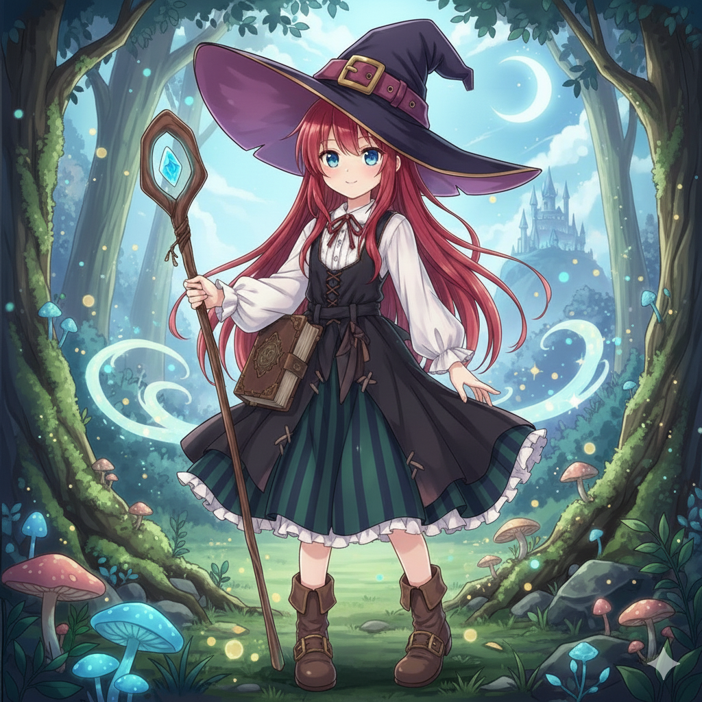 Cover art for Protect the witch that cursed me? (with AC and LOLA), an autocards scenario on AI Dungeon