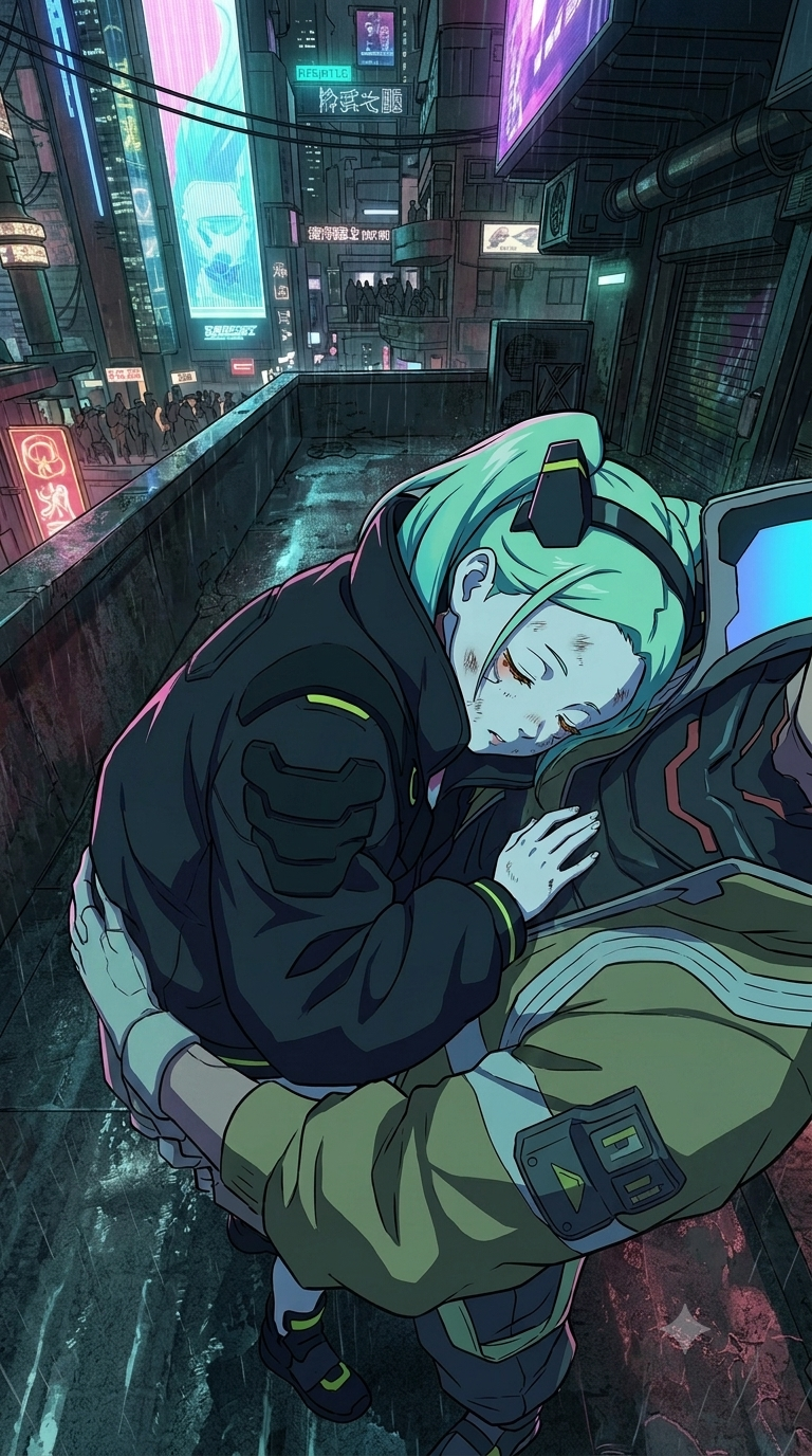 Cover art for I saved strange girl today, a cyberpunk scenario on AI Dungeon