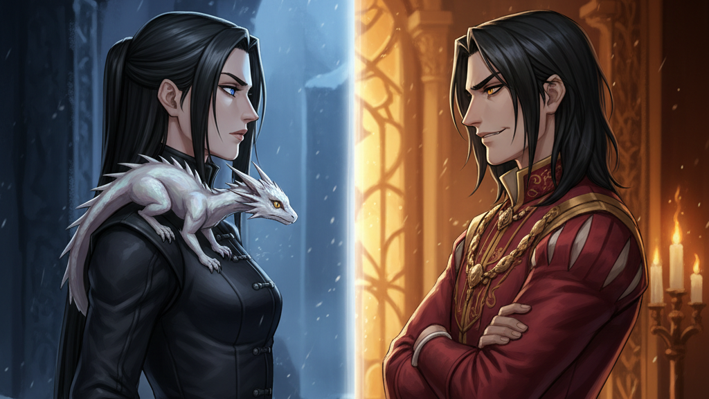 Cover art for The Caravan Treaty and The Divided Light (Inner Self), a fantasy scenario on AI Dungeon