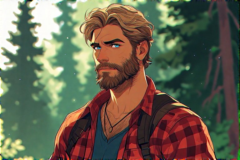 Cover art for Alden Crowe, the Lumberjack Neighbor, a savehusbandos scenario on AI Dungeon