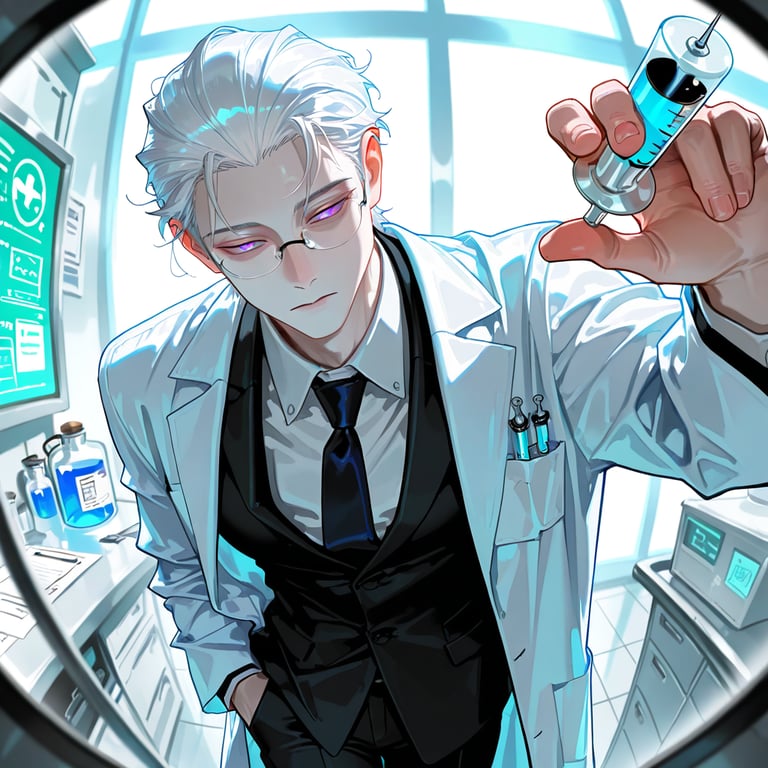 Cover art for ⋆. ⌬ ˚ His Experiment ⚛ 🧪 𒉭 ⋆ , an autocards scenario on AI Dungeon
