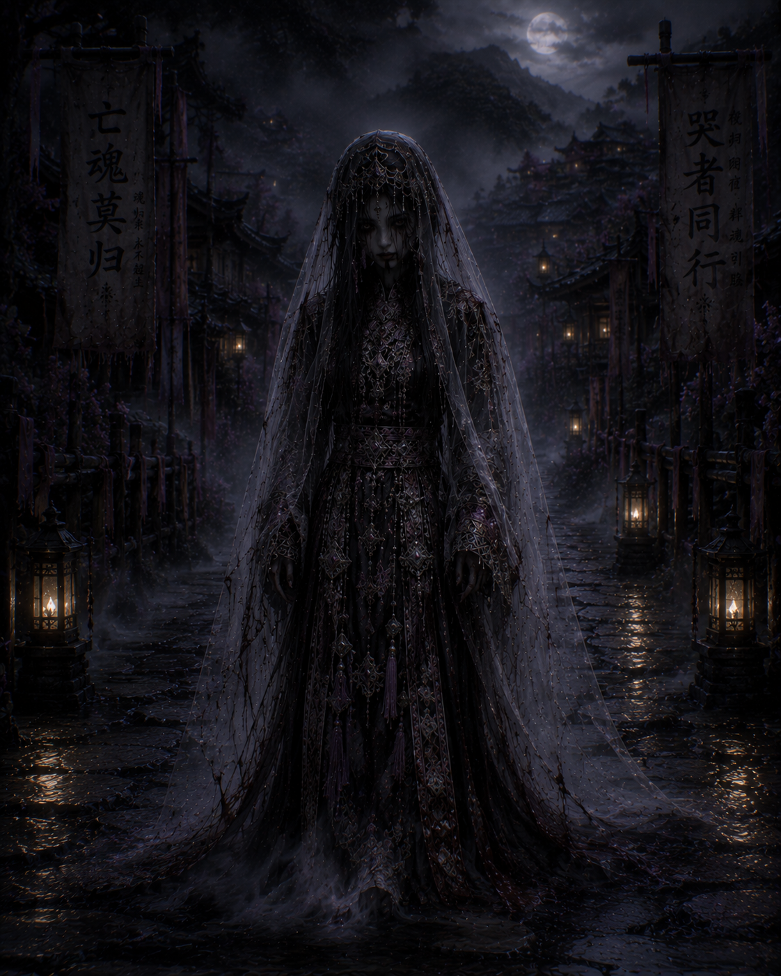 Cover art for The Ghost Bride , a hmong scenario on AI Dungeon