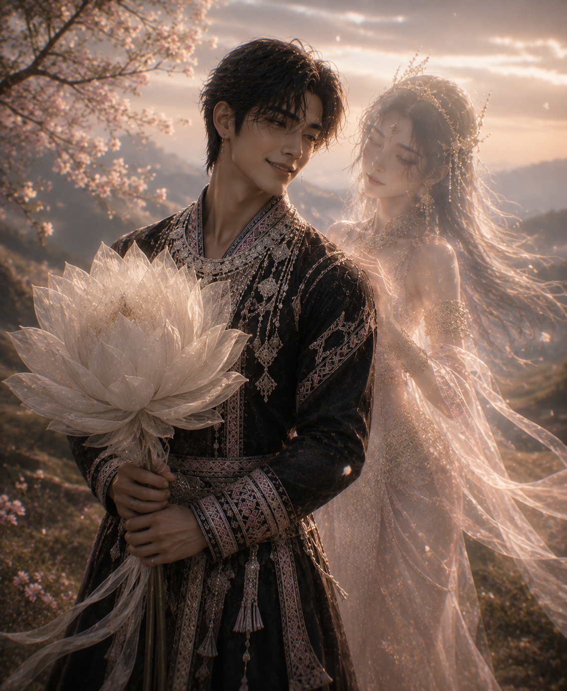Cover art for The Breathing Flower, a love scenario on AI Dungeon