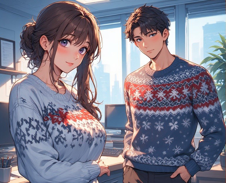 Cover art for "Friendship Hotline", a christmas scenario on AI Dungeon