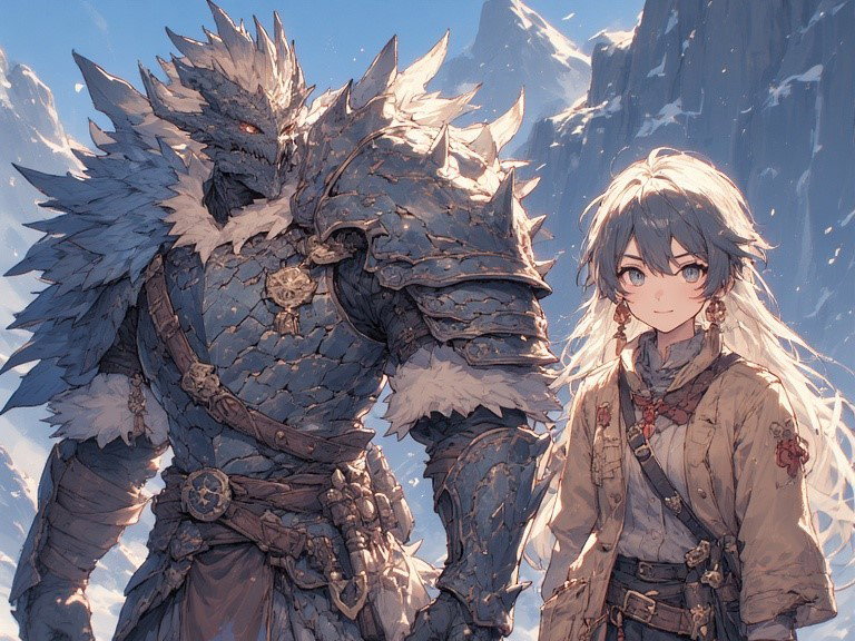 Cover art for Monster hunter Universe, a monster hunter scenario on AI Dungeon