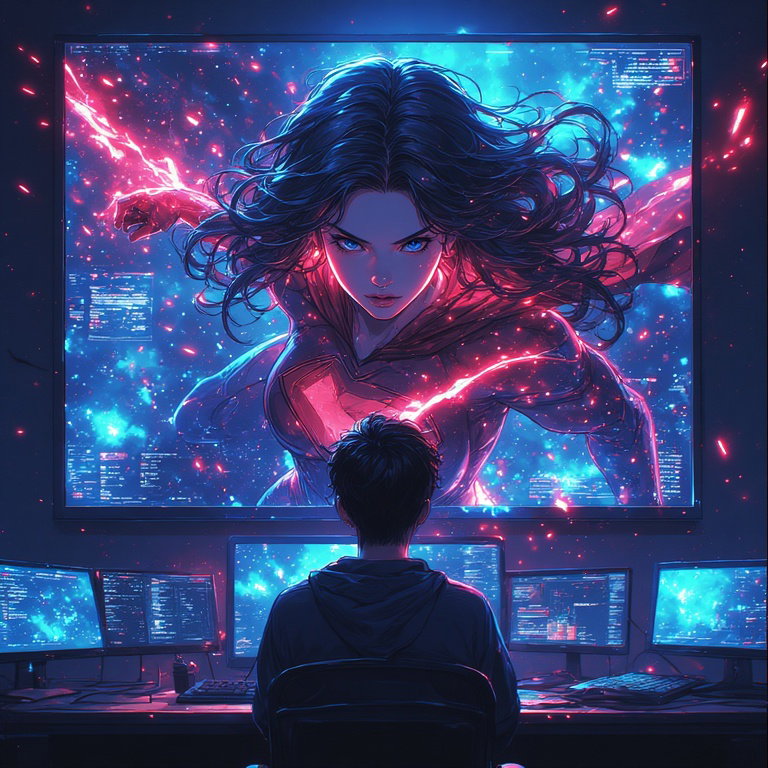 Cover art for The super hero sidekick, a super hero scenario on AI Dungeon