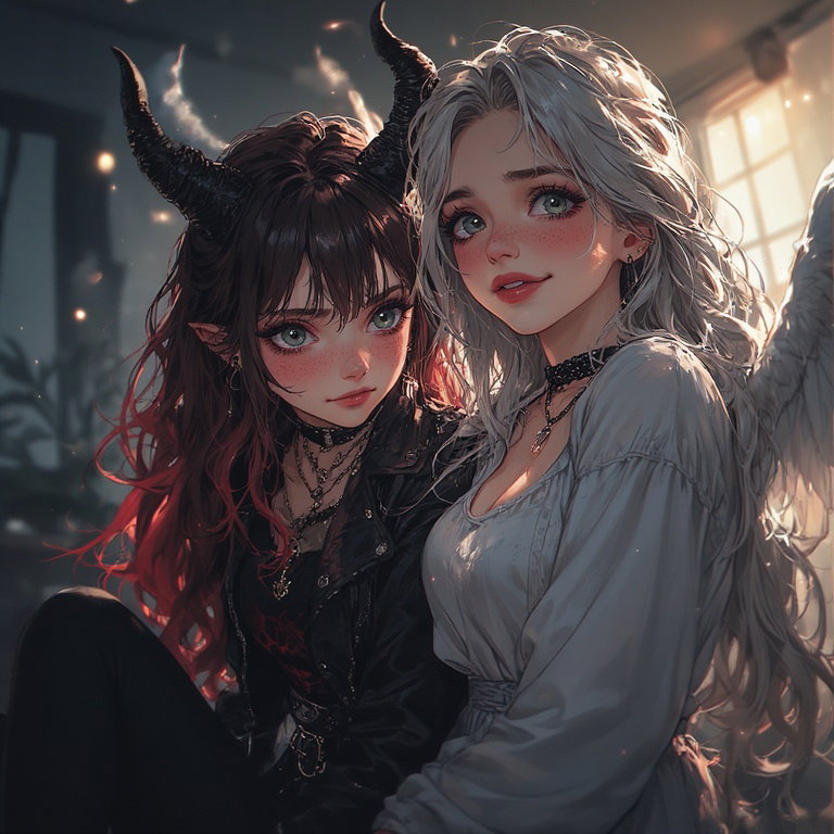 Cover art for Hi ! It's your conscience ! , an angel scenario on AI Dungeon