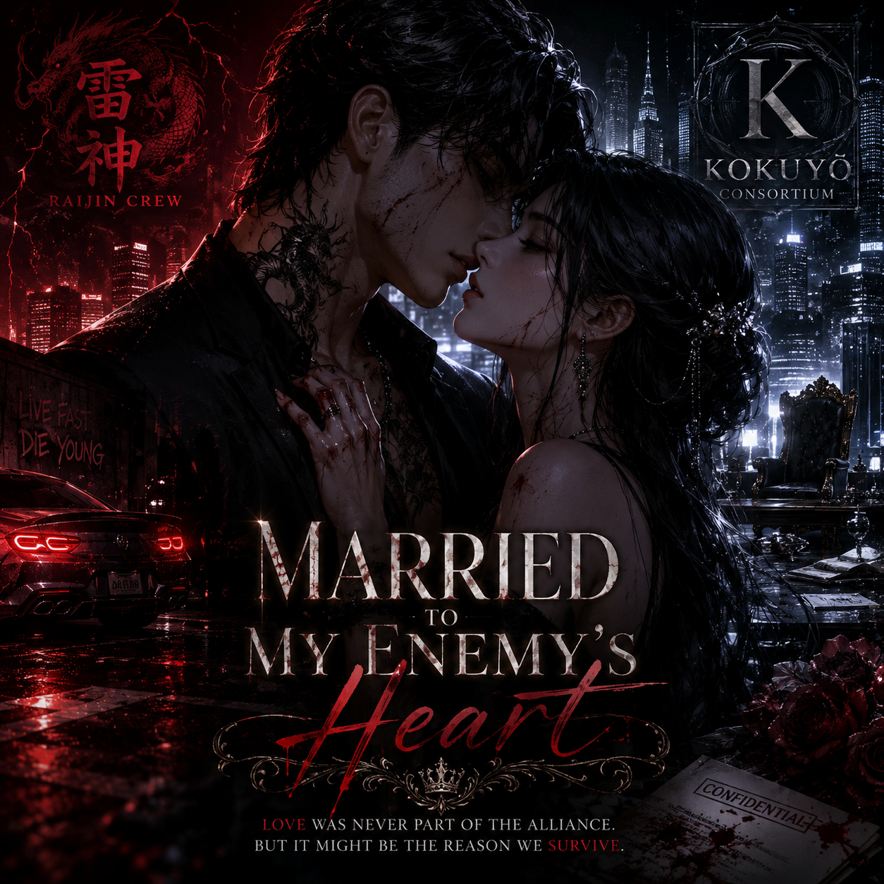 Cover art for Married to My Enemy’s Heart ❤️ , a yakuza scenario on AI Dungeon