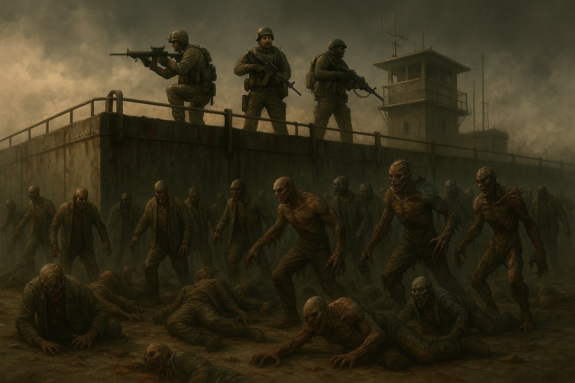 Cover art for Crimson Decay, a zombie apocalypse scenario on AI Dungeon