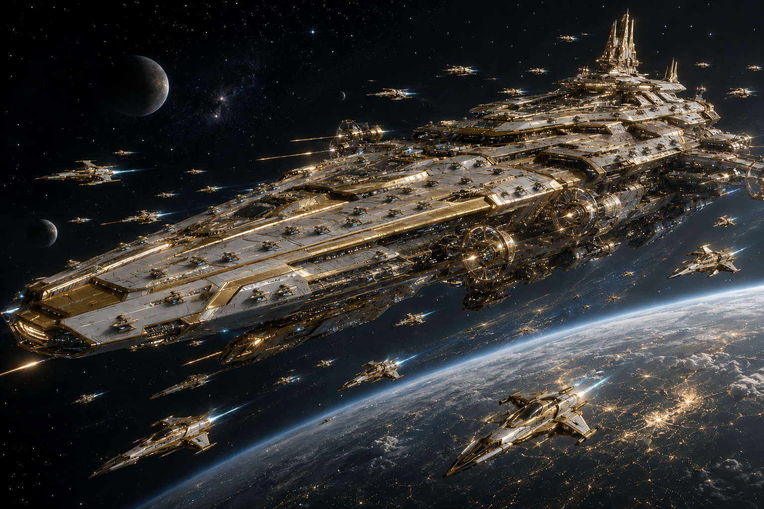 Cover art for The Stormy Galaxy, a space scenario on AI Dungeon