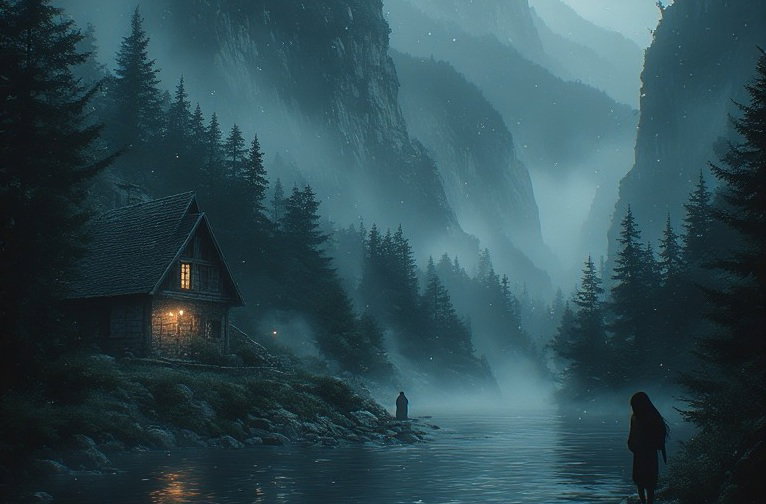 Cover art for The Black Waters of Rovasca 🎠(IS), a romance scenario on AI Dungeon