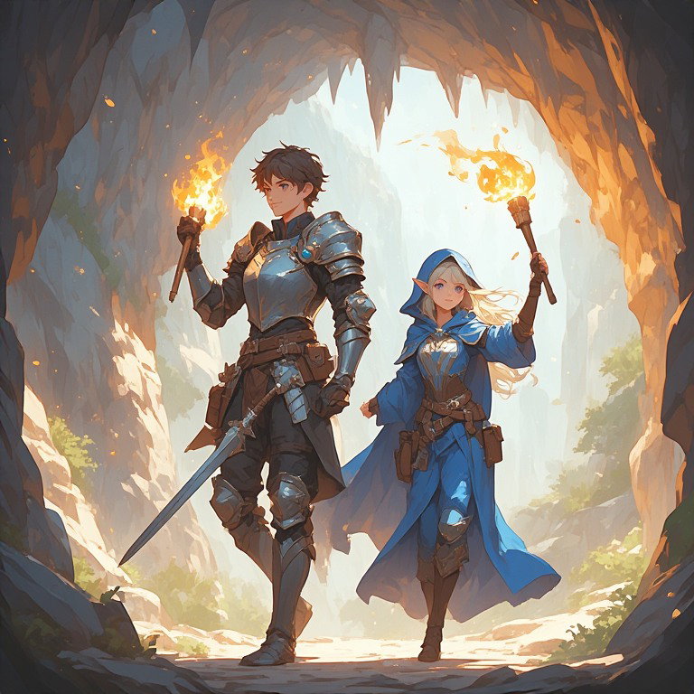 Cover art for Together in the dark cave 🎠(IS), a fantasy scenario on AI Dungeon
