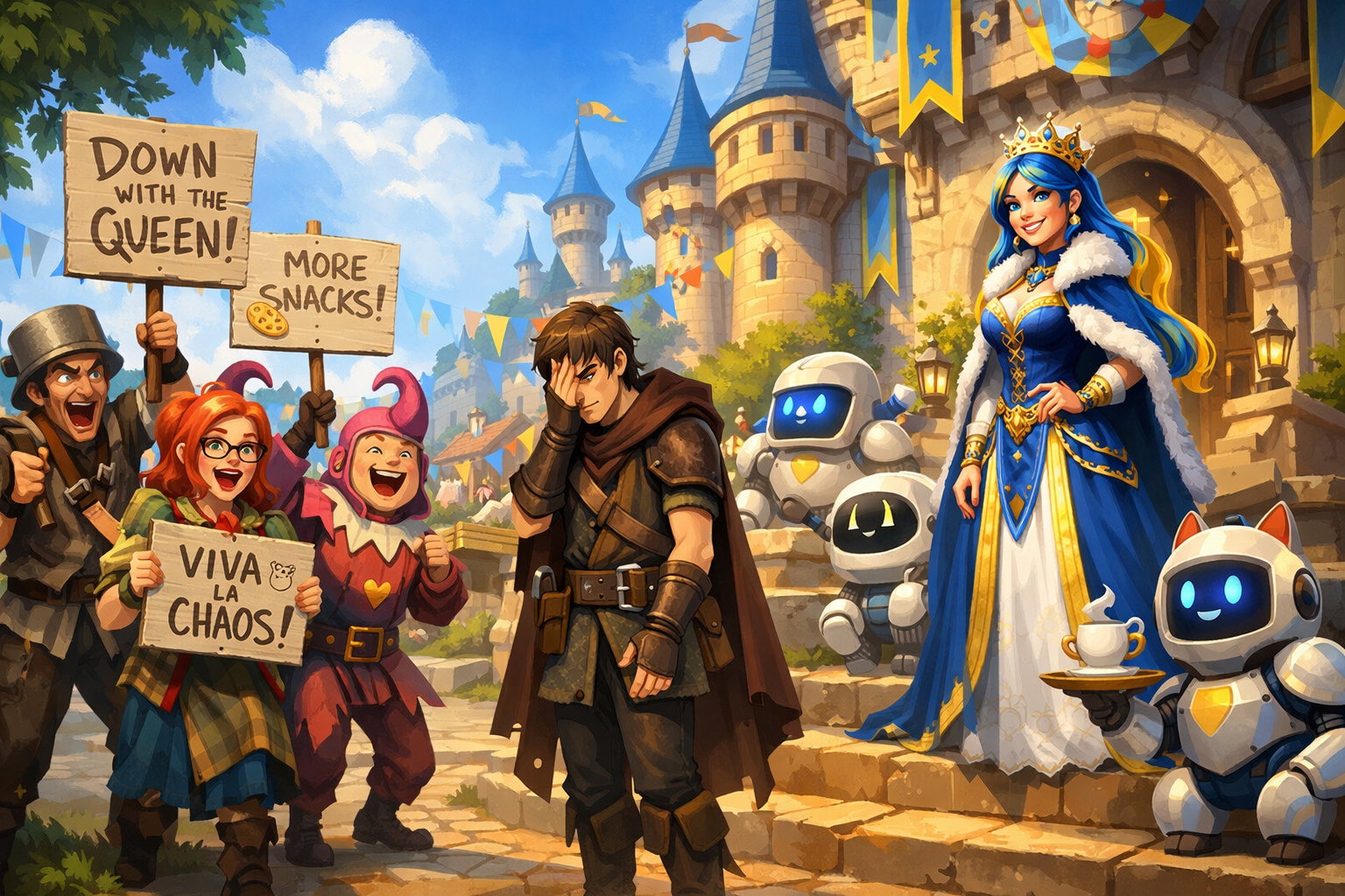Cover art for The Cozy Chaos Coup 🎠(IS), an inner self scenario on AI Dungeon