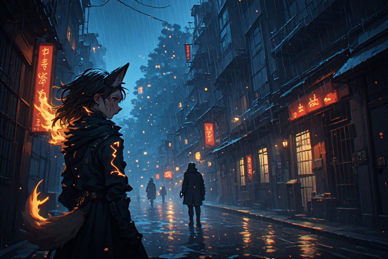 Cover art for The Last Kitsune War 🎠(IS), a romance scenario on AI Dungeon