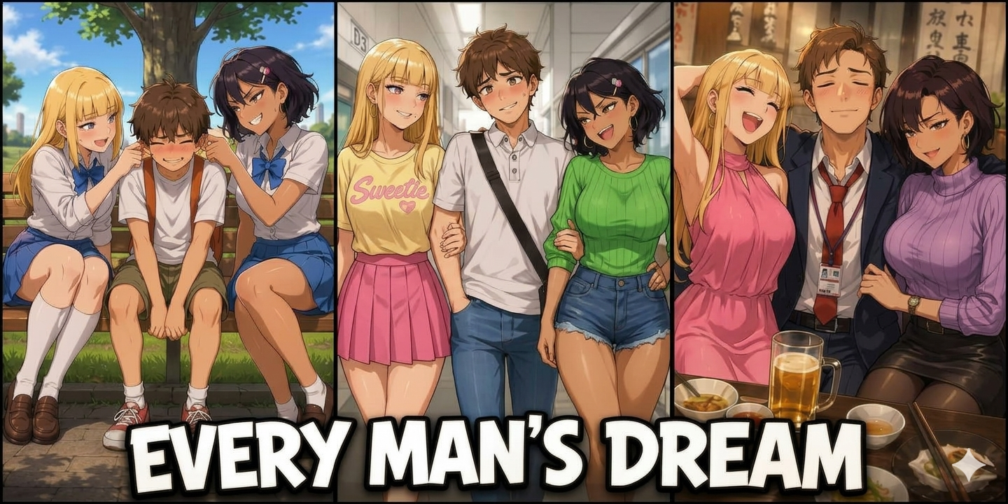 Cover art for Every Man's Dream, a romance scenario on AI Dungeon