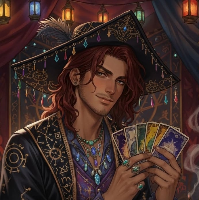 Cover art for Cards on the Table (š“AC), a mystery scenario on AI Dungeon