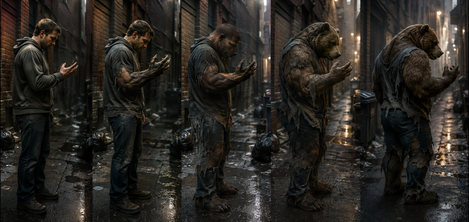 Cover art for I turned into a bear Anthro in a human world, a furry scenario on AI Dungeon
