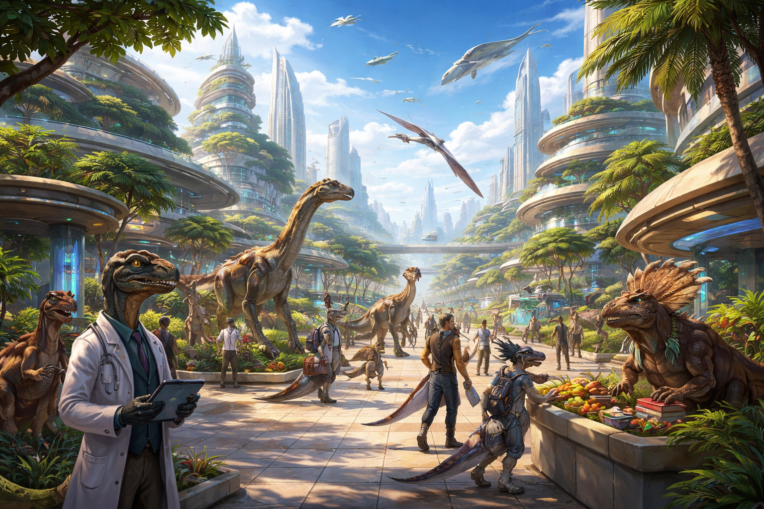 Cover art for You are A Dinosaur, a dinosaur scenario on AI Dungeon