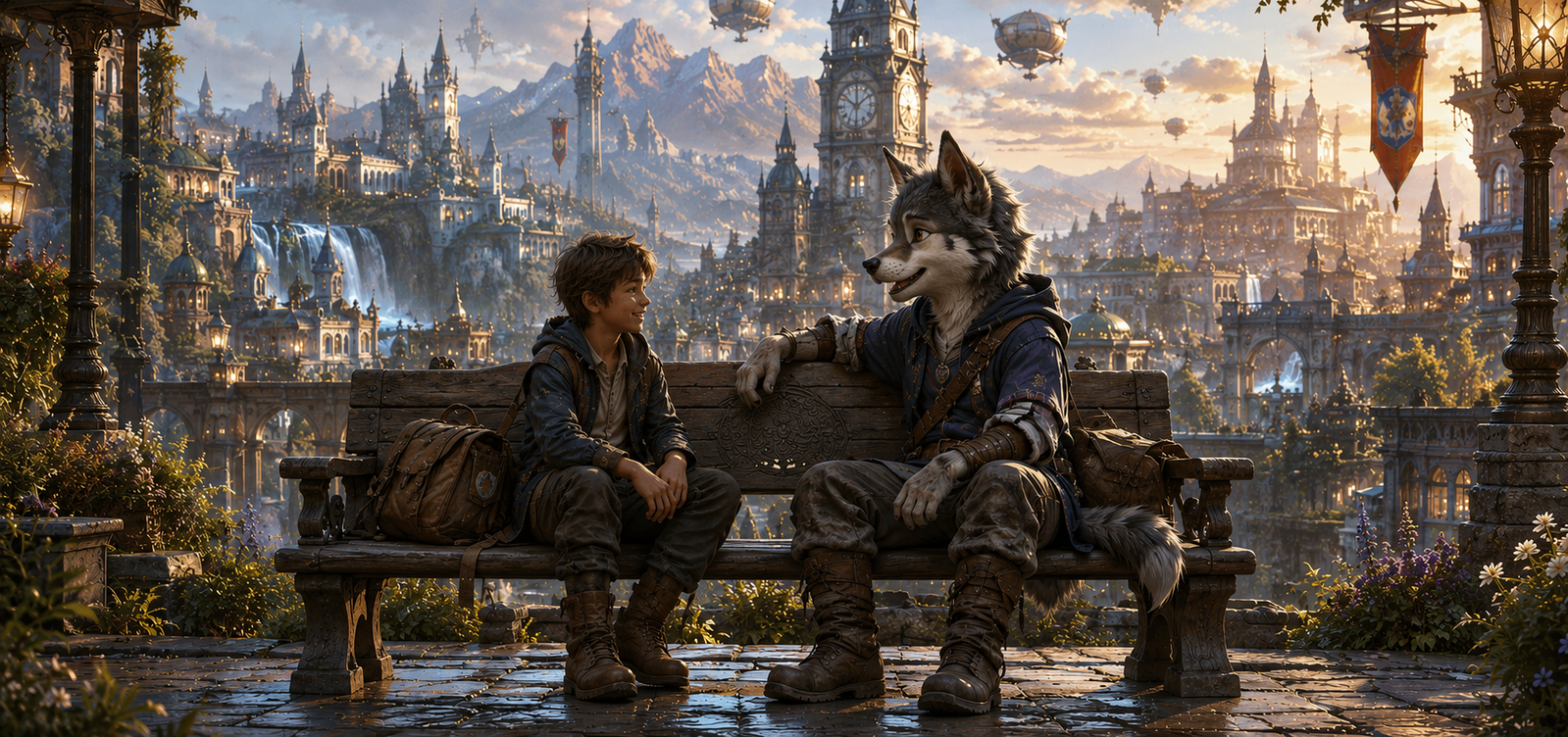 Cover art for I made friends with who?, a furry scenario on AI Dungeon
