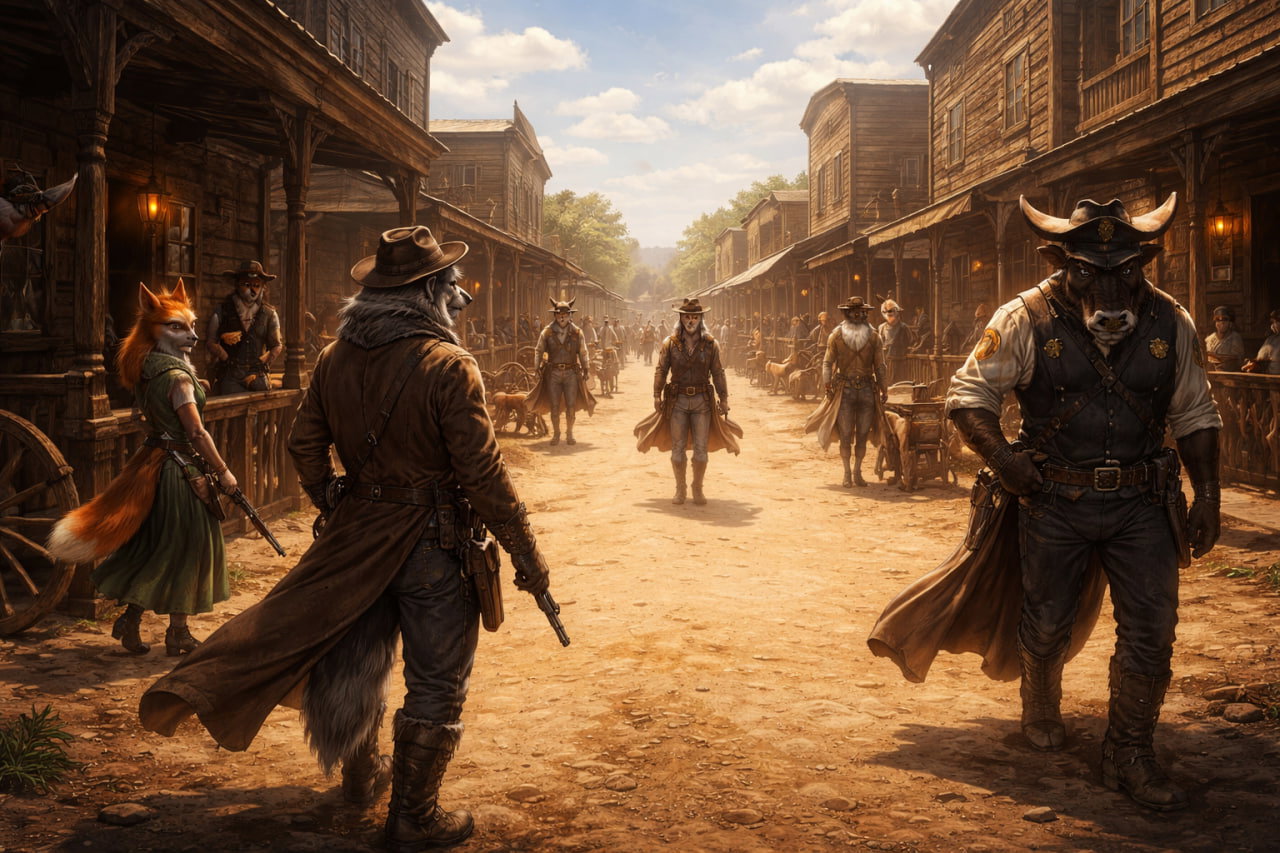 Cover art for Feral Frontier, a western scenario on AI Dungeon