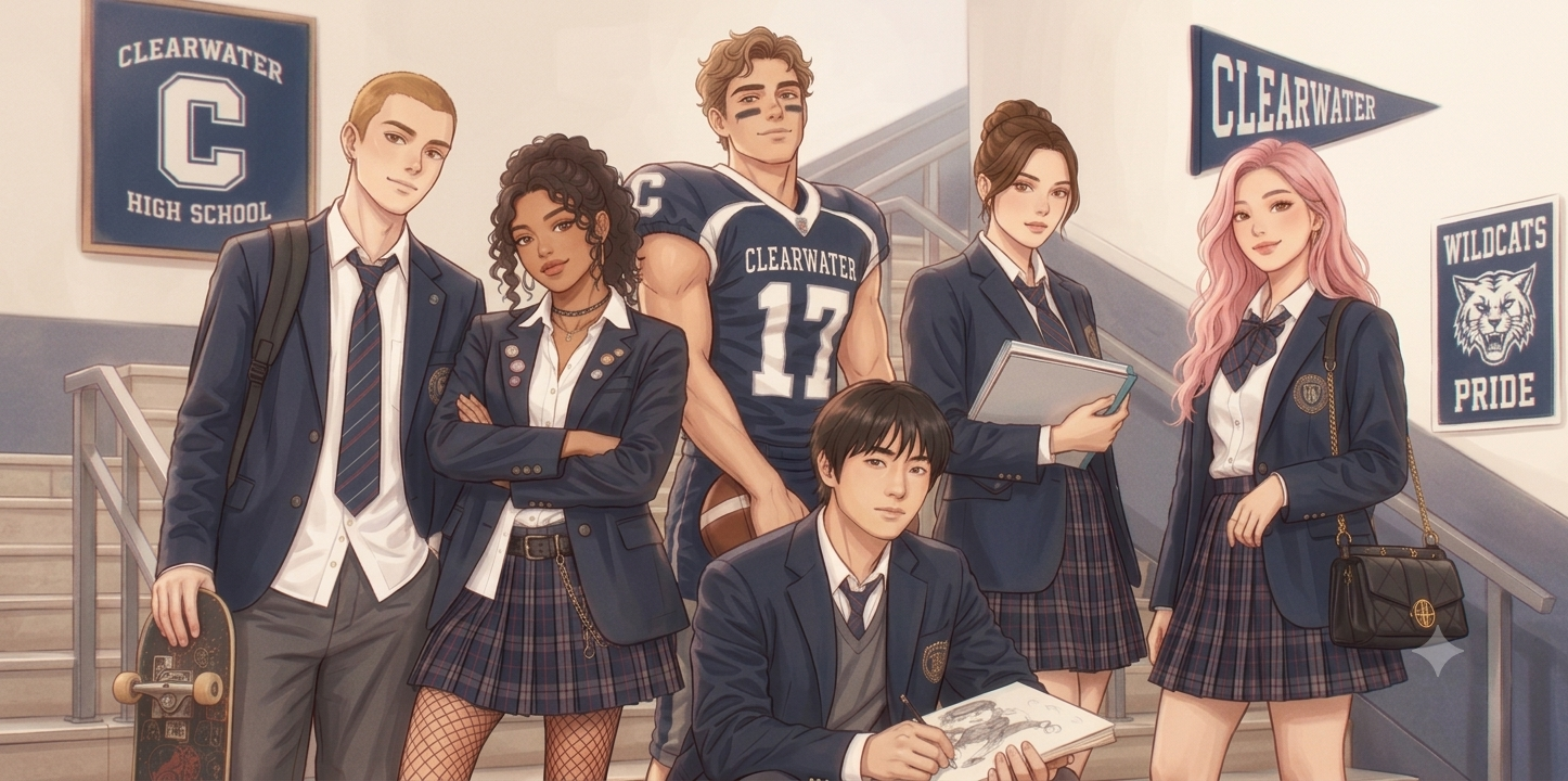 Cover art for Wolf among Sheep - High School (Inner Self, AC), a slice of life scenario on AI Dungeon