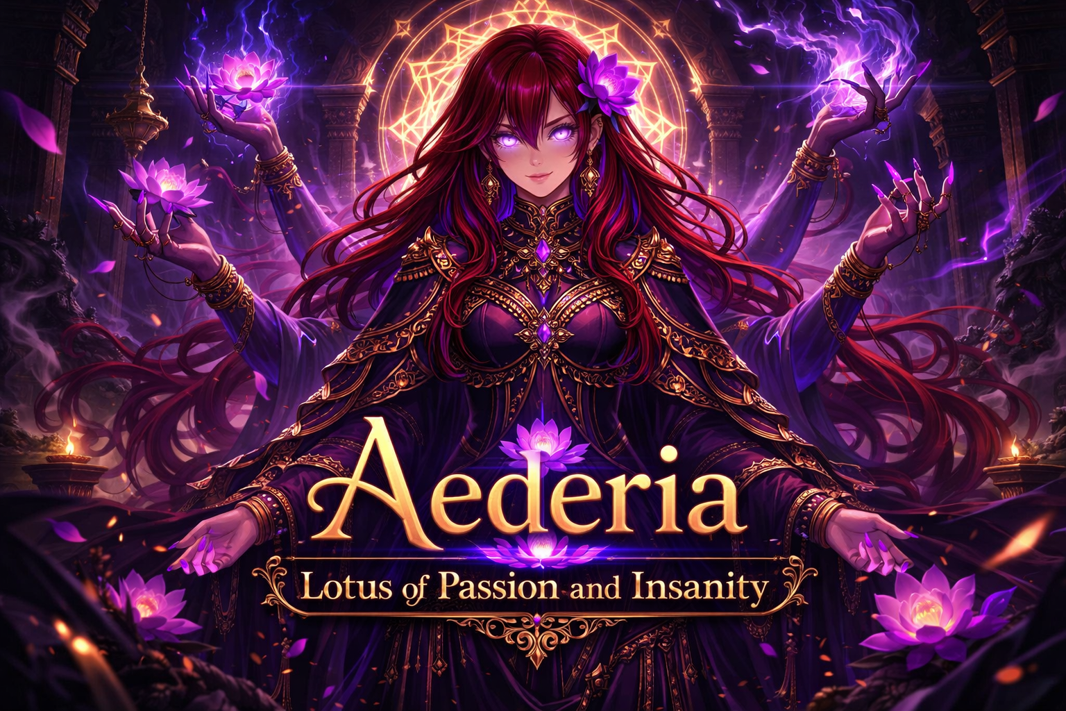 Cover art for The Lotus of Passion and Ruin, a lotus scenario on AI Dungeon