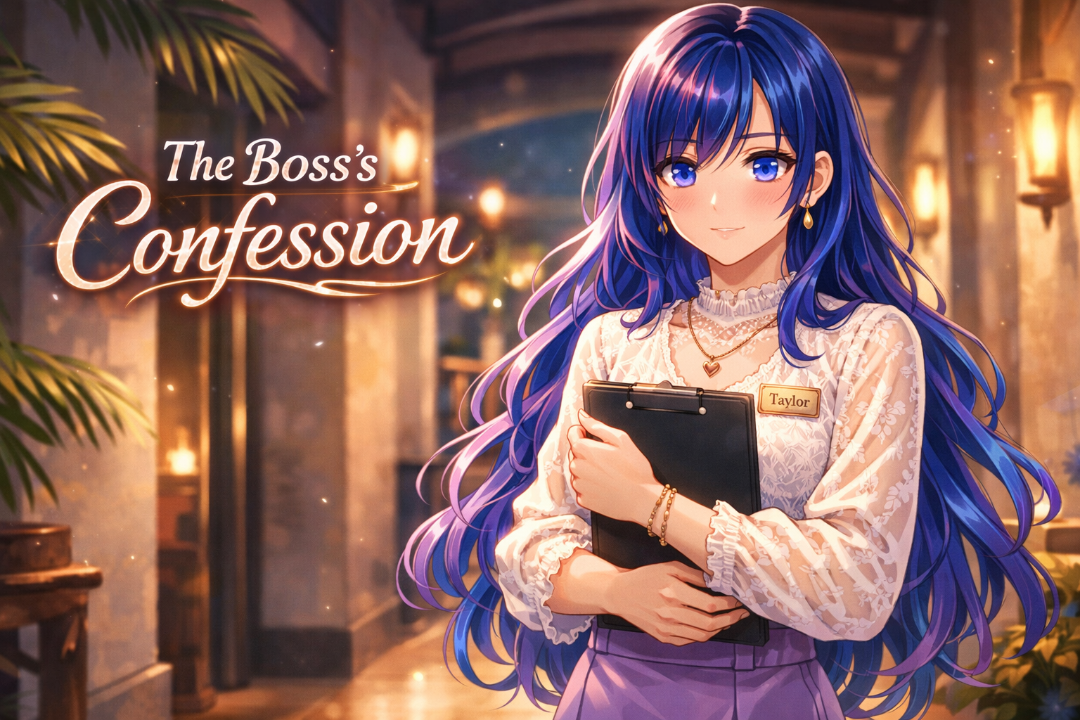Cover art for The Boss’s Confession (Femboy), a femboy scenario on AI Dungeon