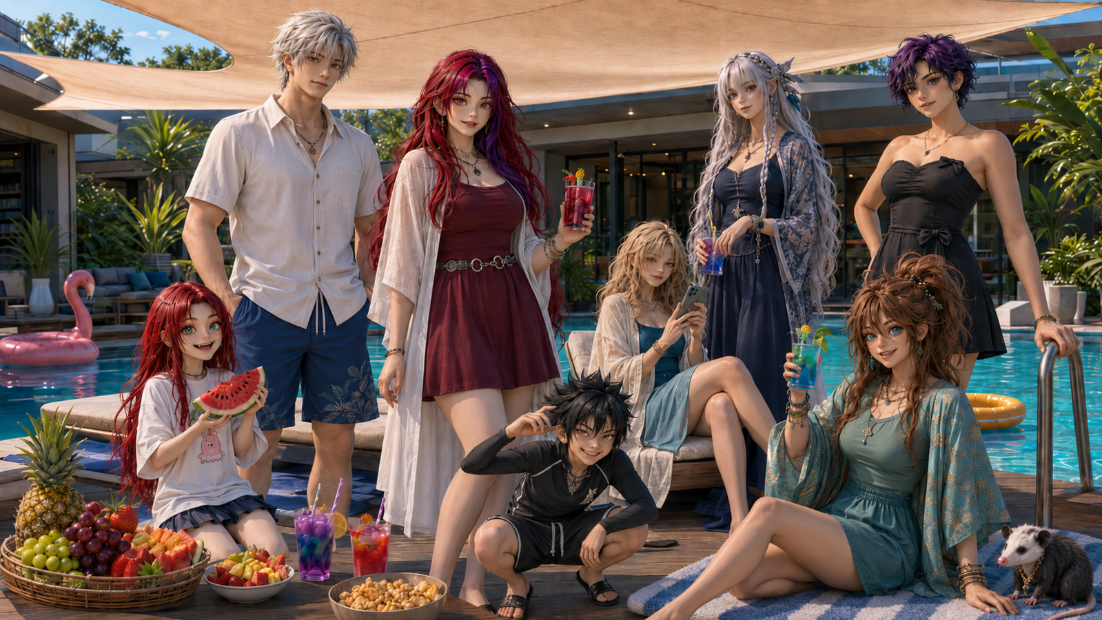 Cover art for Summer Splash Pool Party, a collab scenario on AI Dungeon