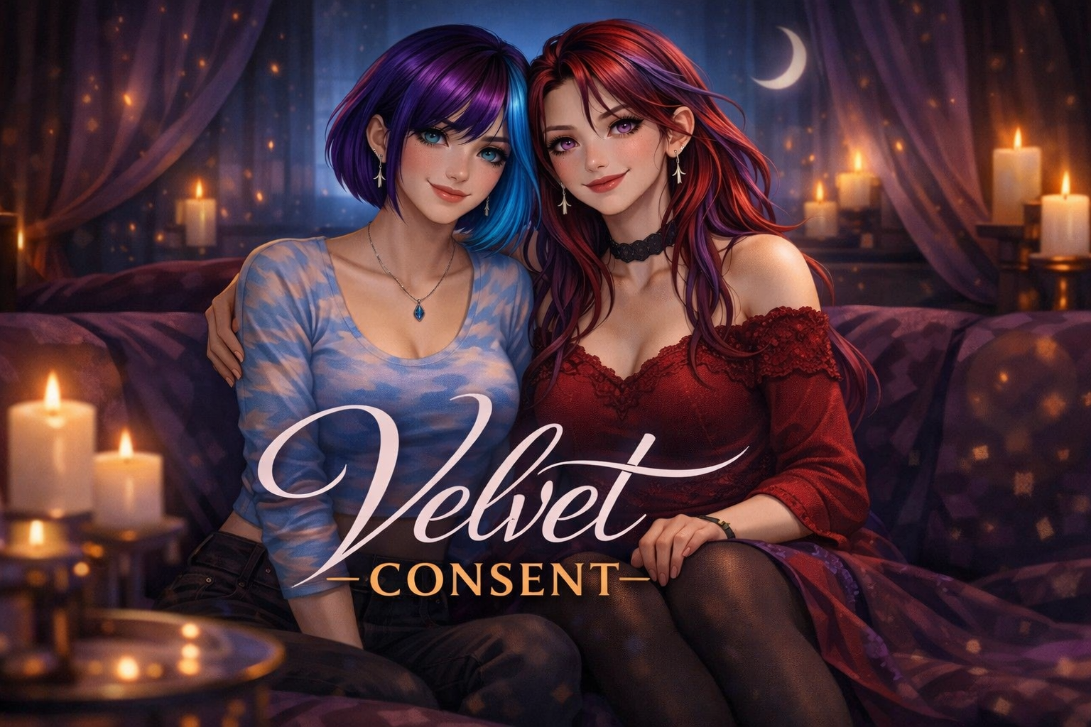 Cover art for Velvet Consent, an affection scenario on AI Dungeon
