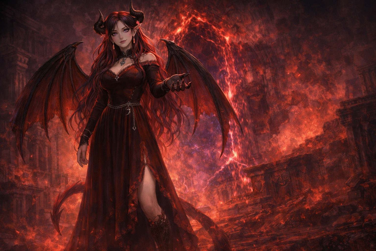 Cover art for The Accidental Demon Summoning, a demon scenario on AI Dungeon