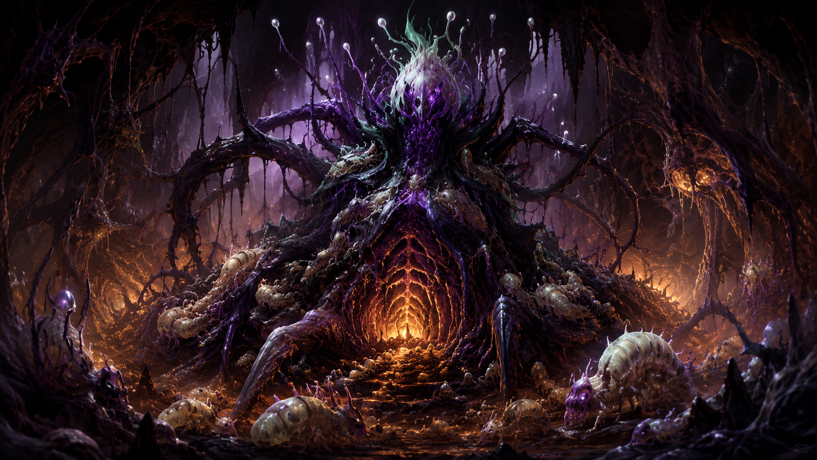 Cover art for Mother of the Swarm, a monster world on Voyage