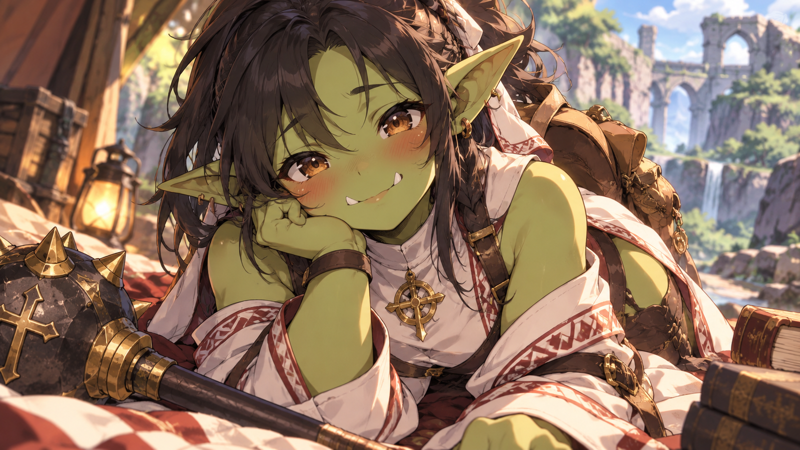 Cover art for The Goodest Orc Girl, an orc scenario on AI Dungeon