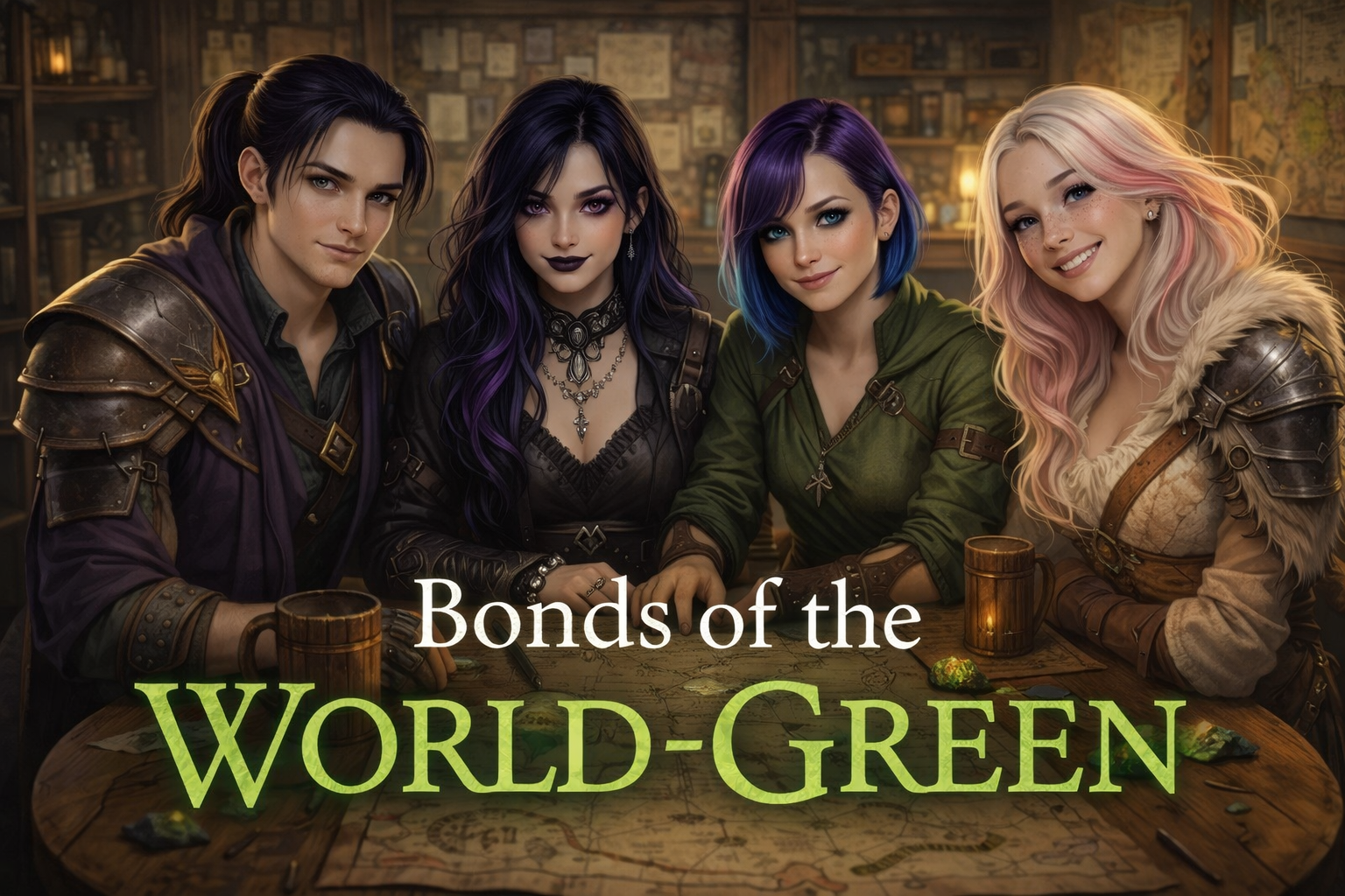 Cover art for Bonds of the World-Green, an open world scenario on AI Dungeon