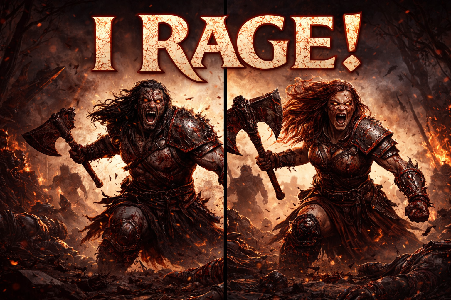 Cover art for I RAGE!, a loss scenario on AI Dungeon