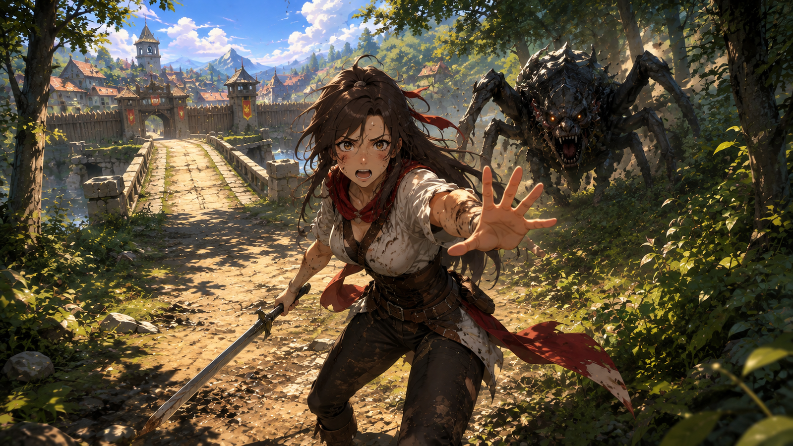 Cover art for The Road Goes Somewhere on AI Dungeon