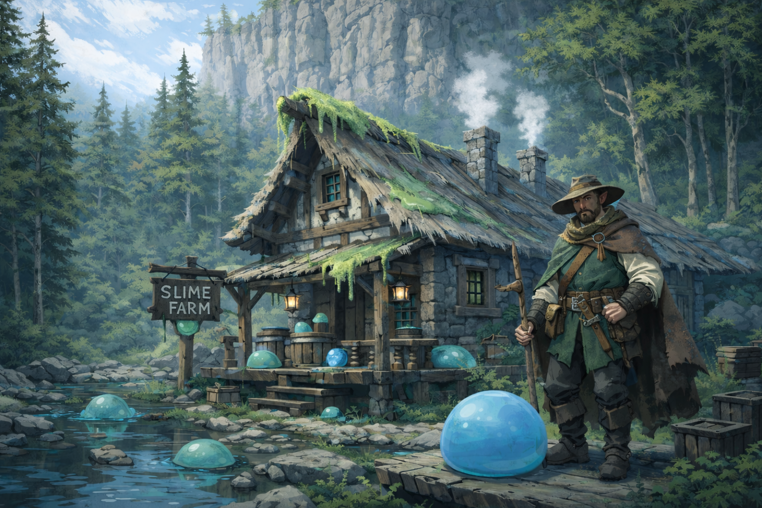 Cover art for Slime Time, a fantasy scenario on AI Dungeon