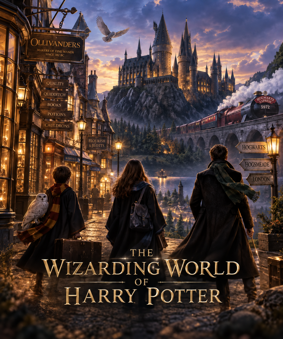 Cover art for The Wizarding World of Harry Potter: A Sandbox, a potter scenario on AI Dungeon