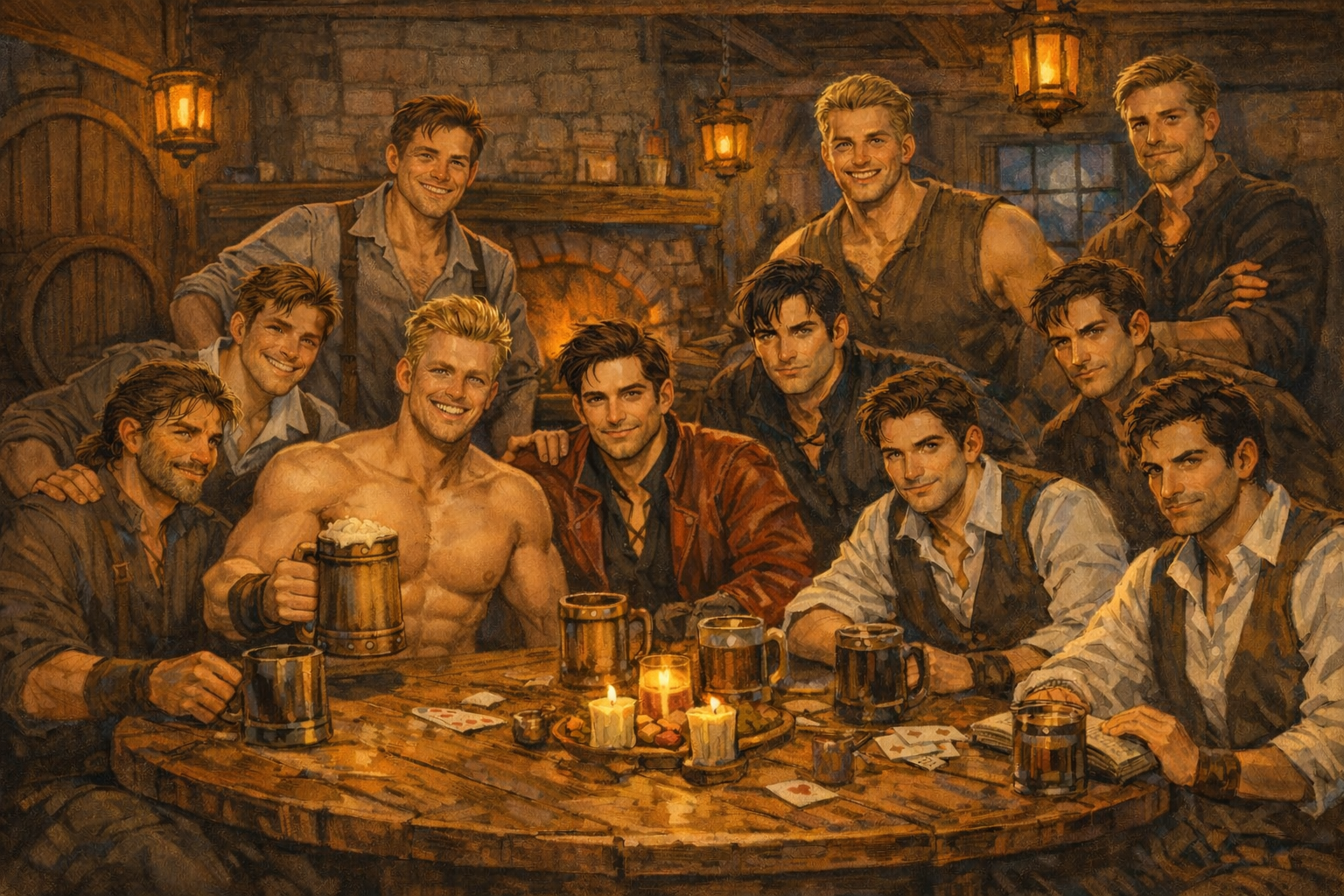 Cover art for Himbo Inn 🎭, a himbo scenario on AI Dungeon