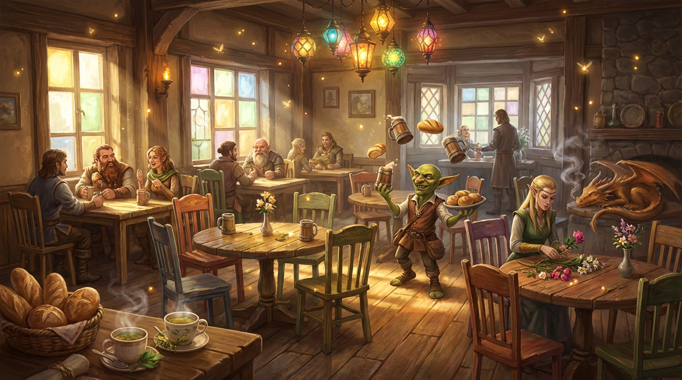 Cover art for Last Lantern Inn (Modern Fantasy), an auto cards scenario on AI Dungeon