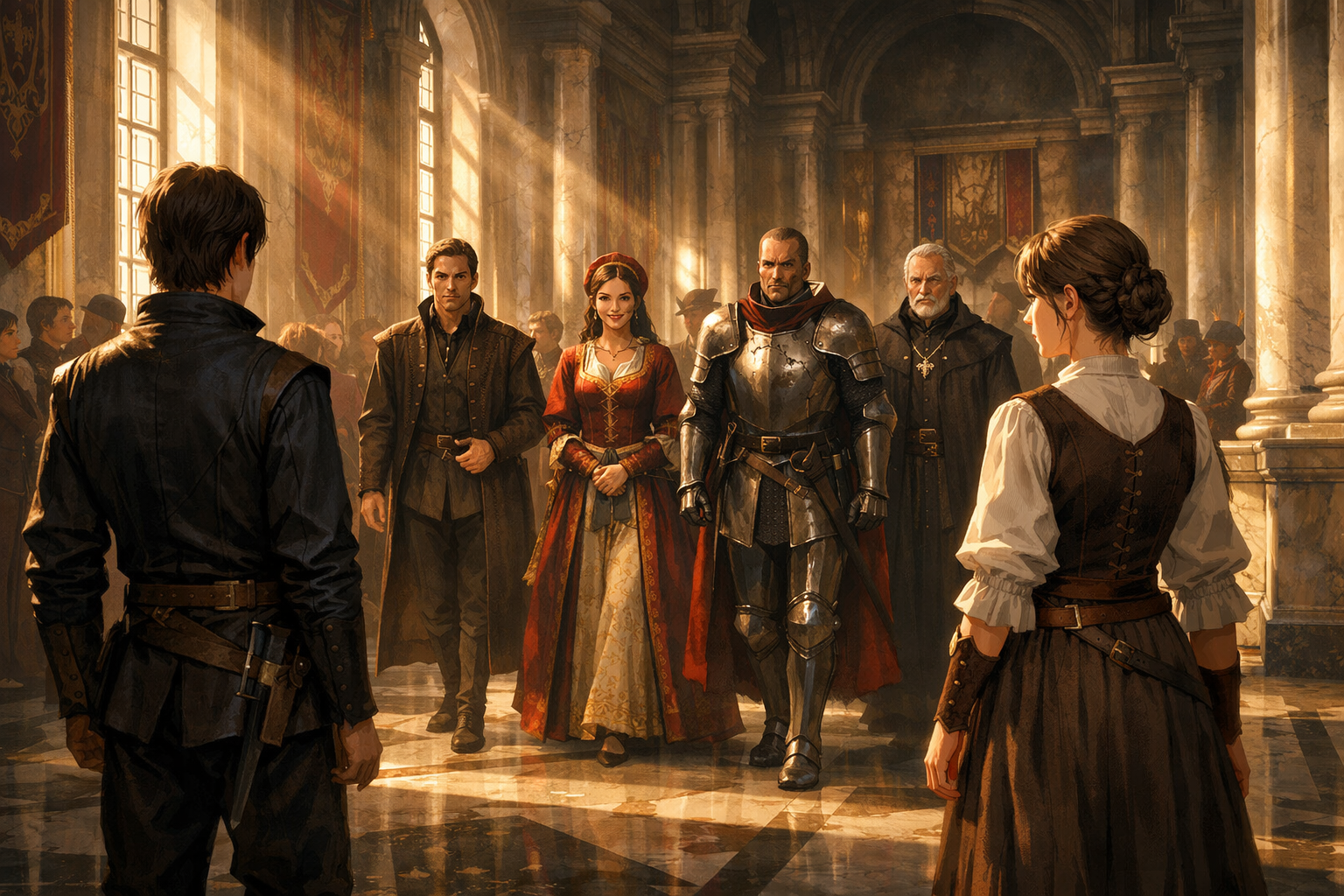 Cover art for Halls of Power (ðŸŽ), an innerself scenario on AI Dungeon