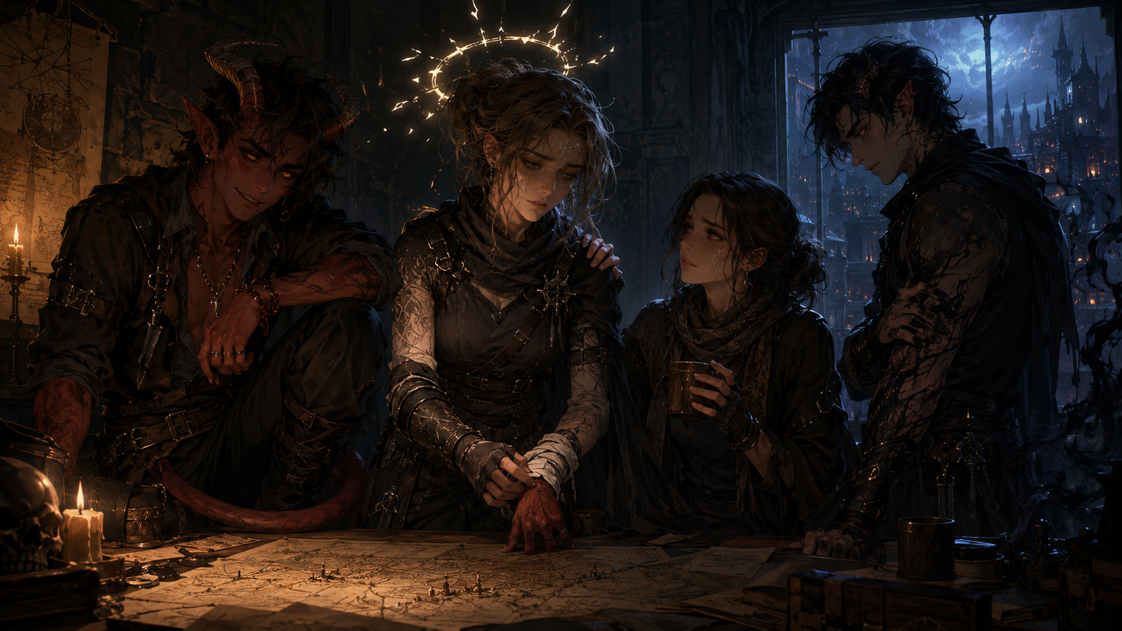 Cover art for Handling Your Party (ðŸŽ), an innerself scenario on AI Dungeon